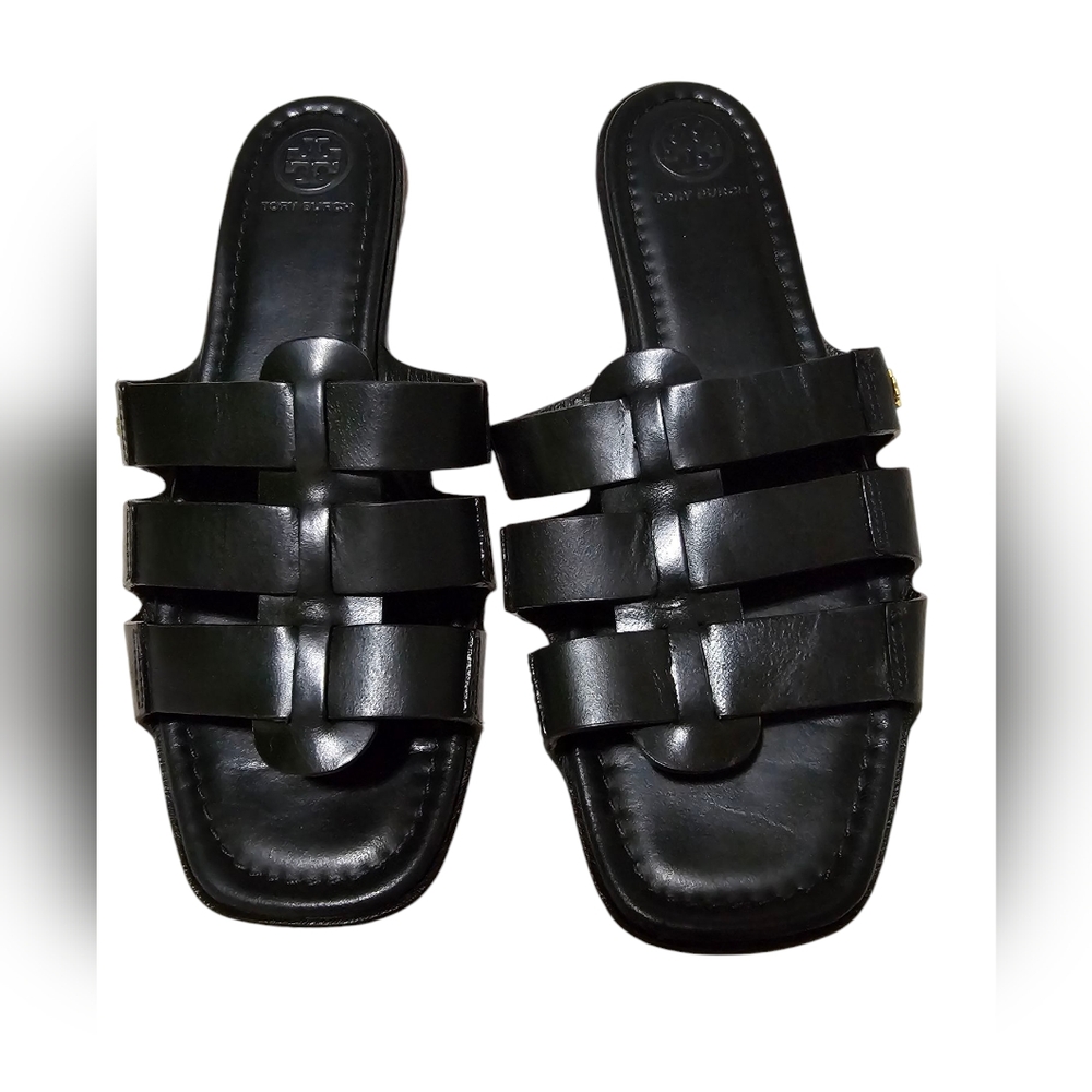 Tory Burch Black Leather Sandals